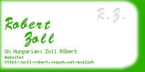 robert zoll business card